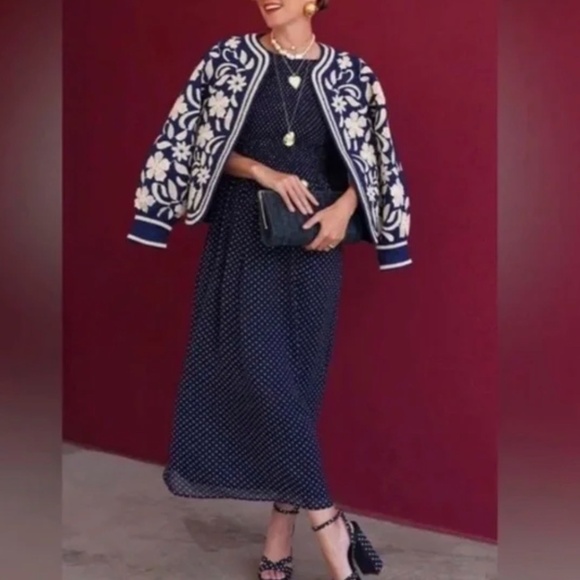 Hill House Cosima Nap Dress • Navy Polka Dot • Size S • Sold Out! - Picture 4 of 10